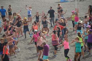 Clases magistrales de Zumba y Body Combat en Melenara (Foto TA)